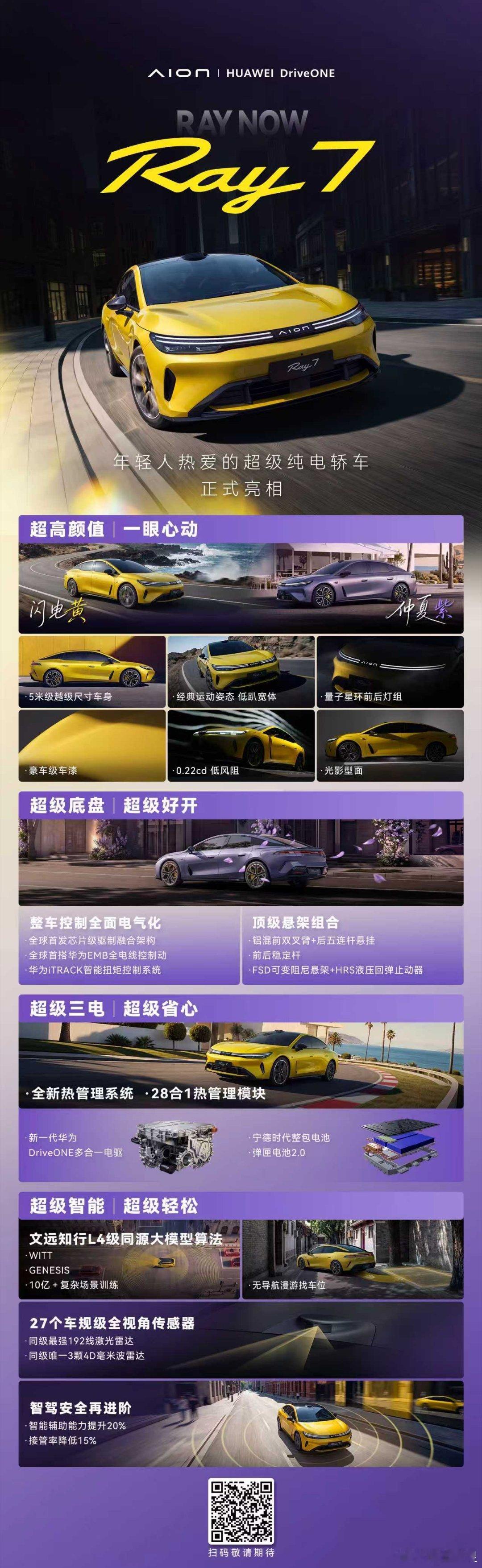 8月19日，Ray7正式亮相 四大超级纯电科技 打造年轻人热爱的超级纯...