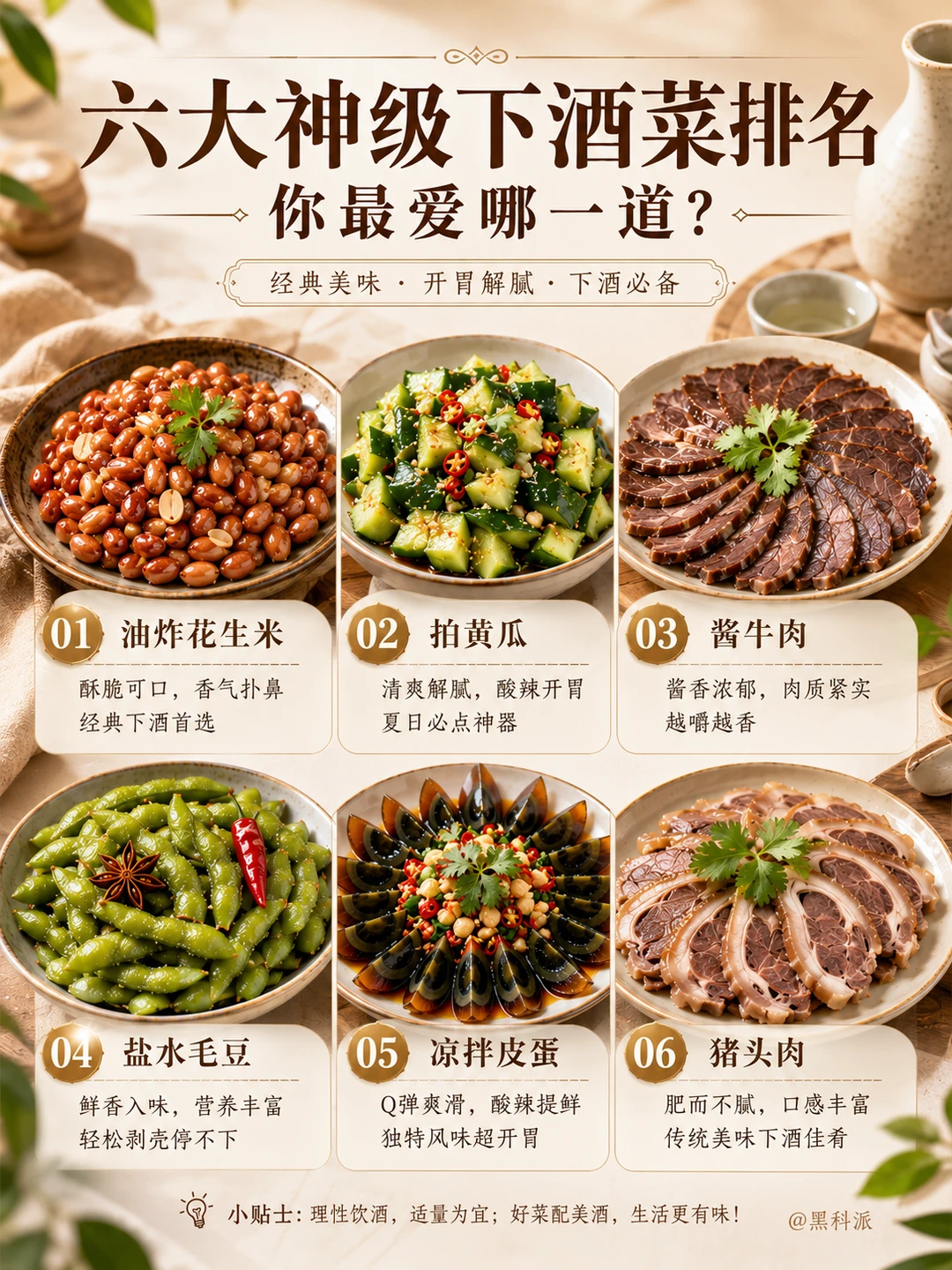 六大神级下酒菜排名，你爱哪一道？