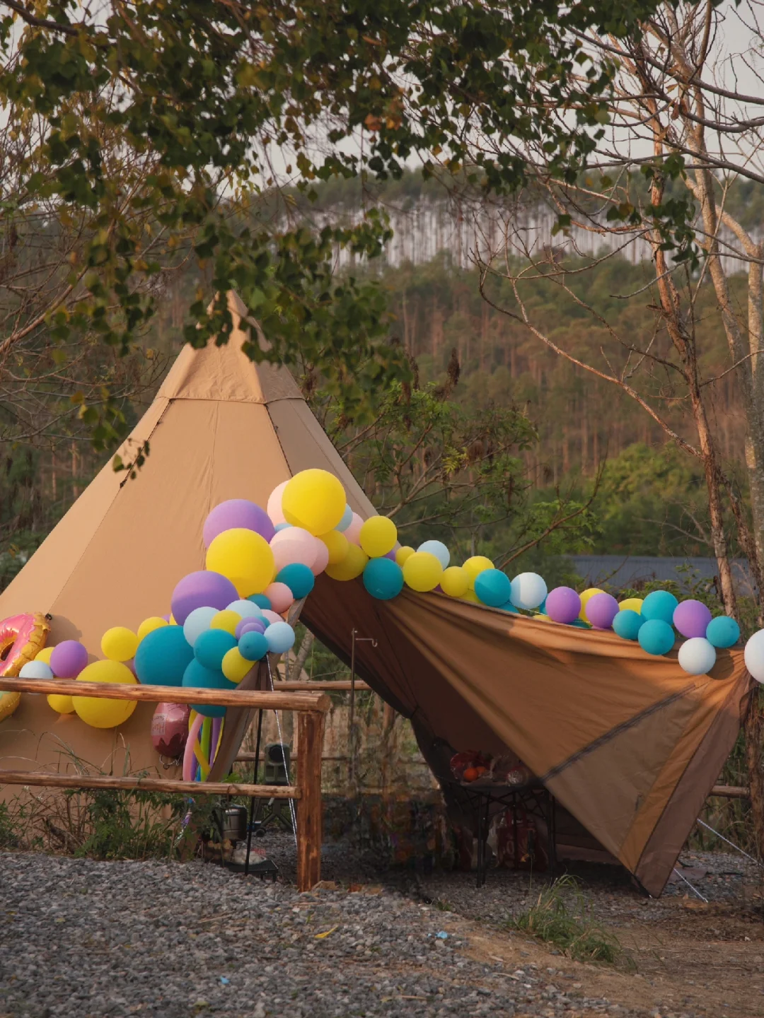 户外露营氛围生日派对