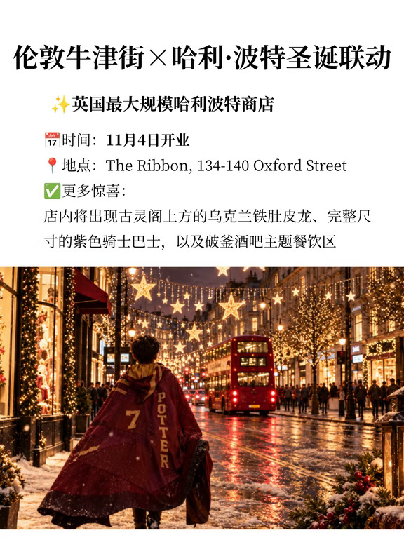 这个圣诞！哈利波特即将点亮牛津街🪄
