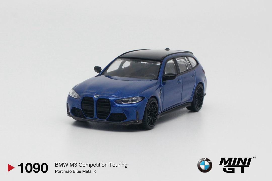 MINIGT 1090 宝马M3旅行版（雷霆版）波尔蒂芒金属蓝 BMW M3 Competition Touring Portimao Blue Metallic#汽车模型[超话]##64比例车模[超话]##宝马[超话]# ​