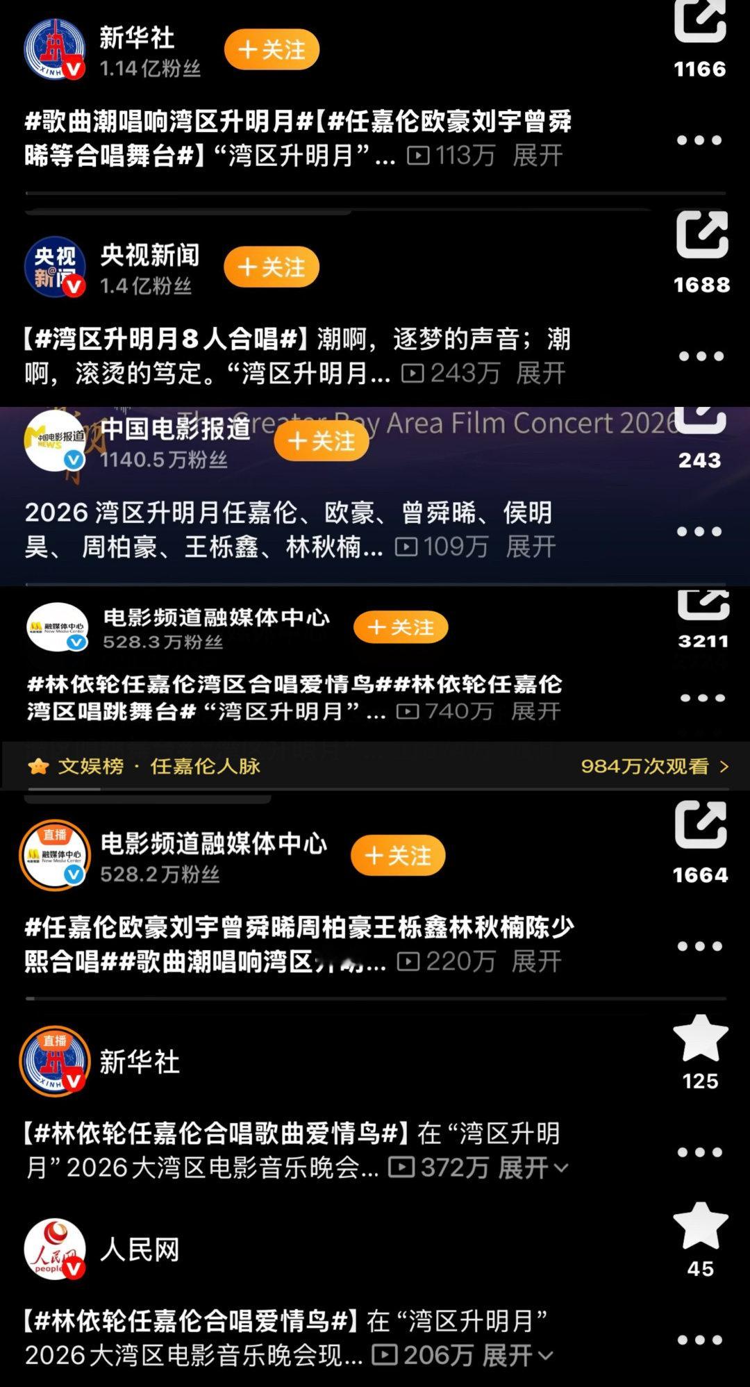 2026湾区升明月收视率前十
爱情鸟收视率从低位大坑开始拉升，成功拿下收视率前10，大湾区任嘉伦舞台播放量有，收视率有，各方面数据无短板全活人观看，这才是台网双爆好吗[笑哈哈][笑哈哈] ​