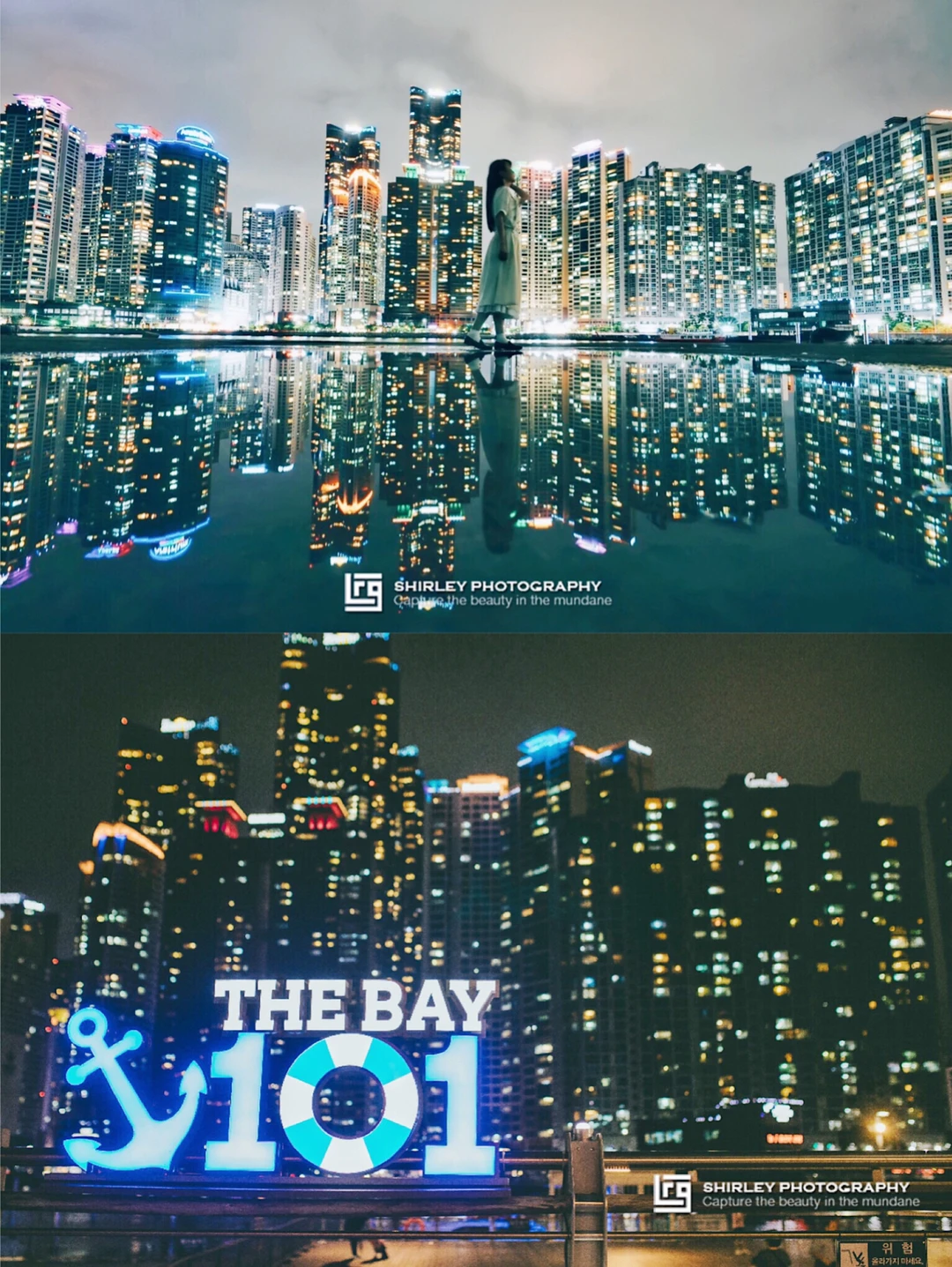 釜山夜景隐藏机位🌃海云台超梦幻水中倒影