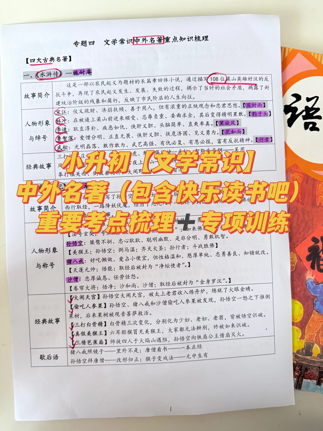 小升初【文学常识】中外名著必考‼️