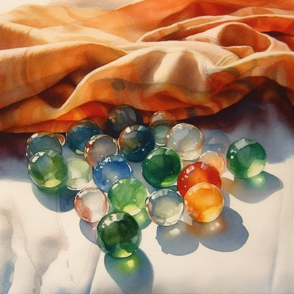 mj水彩：彩色玻璃珠
