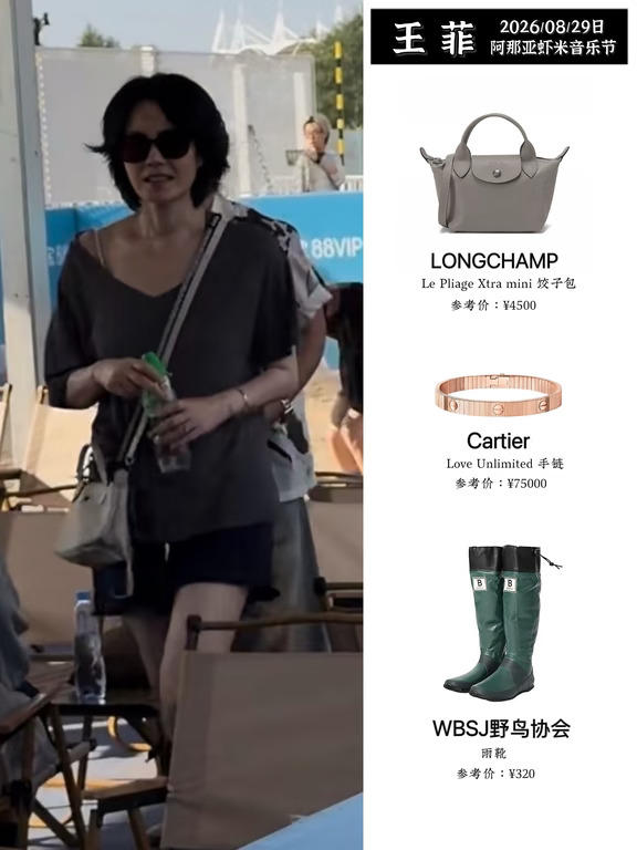 王菲、李嫣惊喜亮相虾米音乐节，姐又背了珑骧