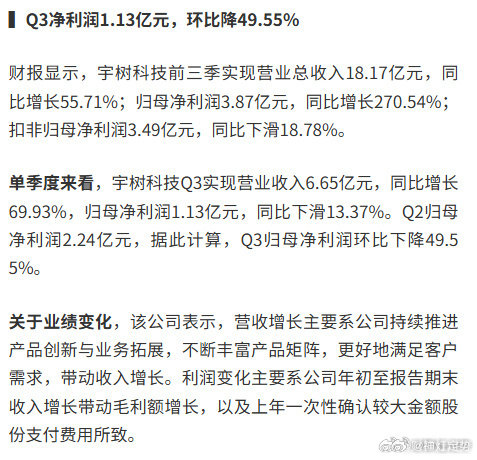 2026年以来，机器人产业上游核心零部件产能持续释放、下游工业与特种场景试点加速落地、具身智能大模型能力按月迭代，多重变量交织下，宇树科技的三季度表现成为观察全球人形机器人商业化进程的核心样本。 ​