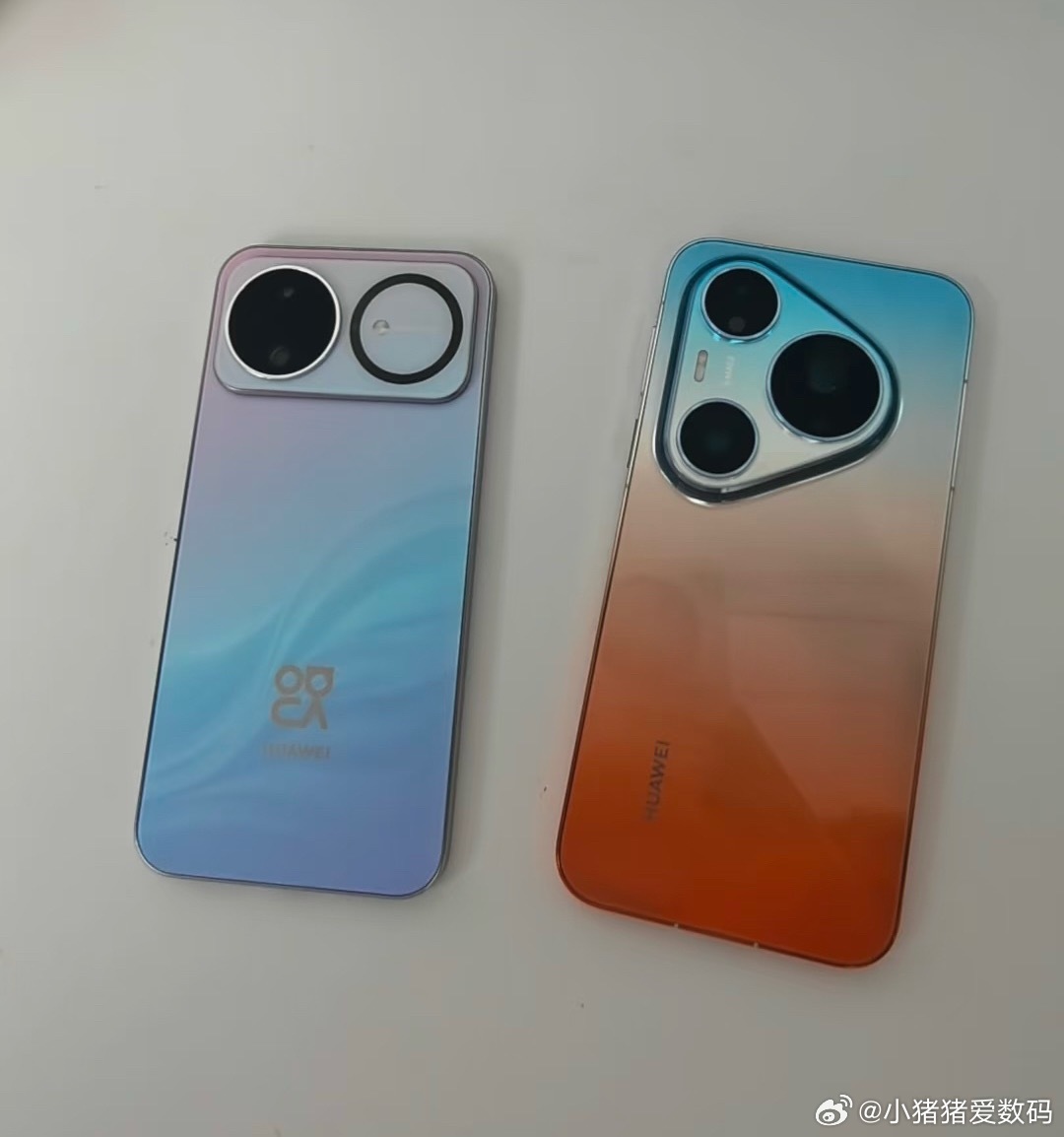 圆形双环vs三角排布，华为这两反差这么大？  左边这台是双圆环双摄，线...