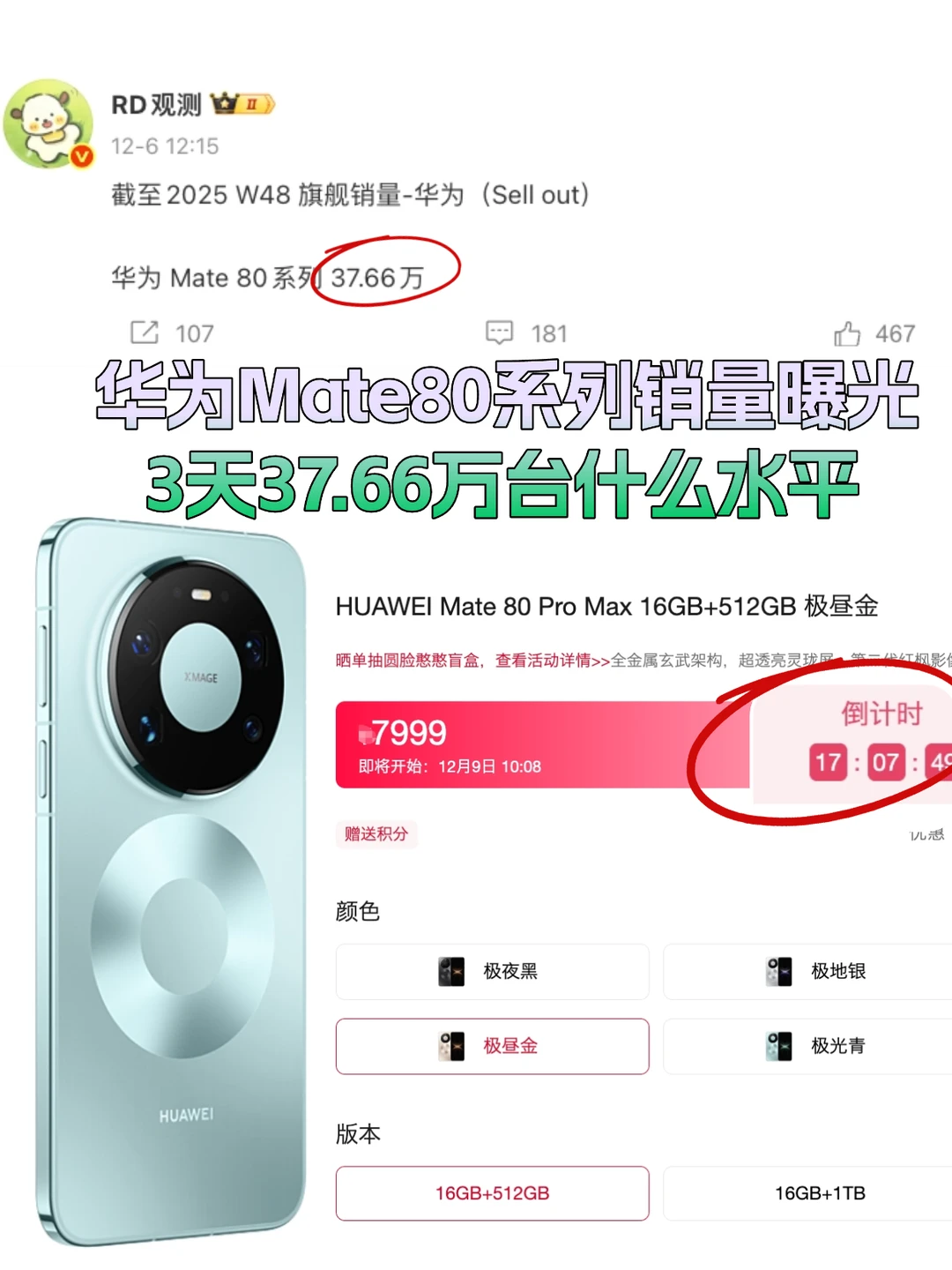 华为Mate80系列激活量曝光了