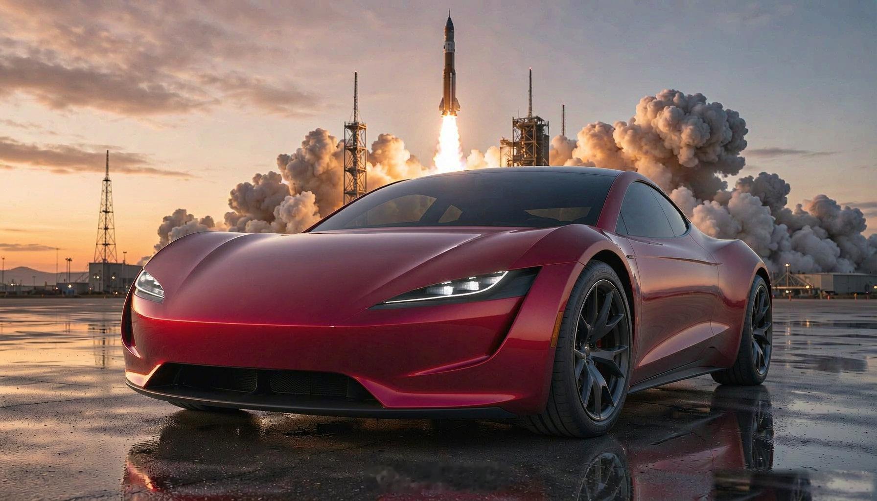 #全新一代特斯拉Roadster II效果图#  
我做了一组全新一代特斯拉Roadster II效果图，大家觉得怎么样[举手] ​