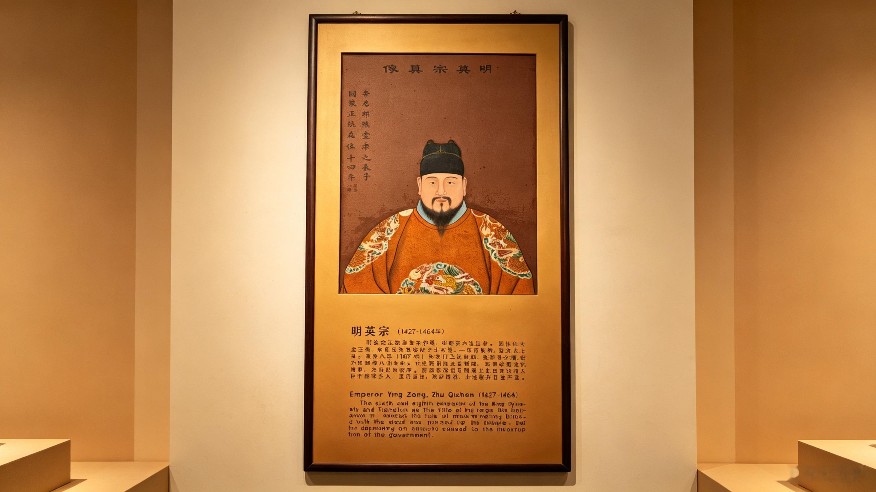 明英宗朱祁镇，明朝第六位皇帝，年号正统、天顺，一生两度登基。他年少亲政，宠信宦官王振，御驾亲征酿成土木堡之变，兵败被俘。后来夺门之变重登帝位，冤杀于谦。但他晚年废除殉葬制度，算是难得的善政，一生功过交织，是明朝极具争议的帝王。
 
作品声明：原创
明英宗朱祁镇 明朝历史