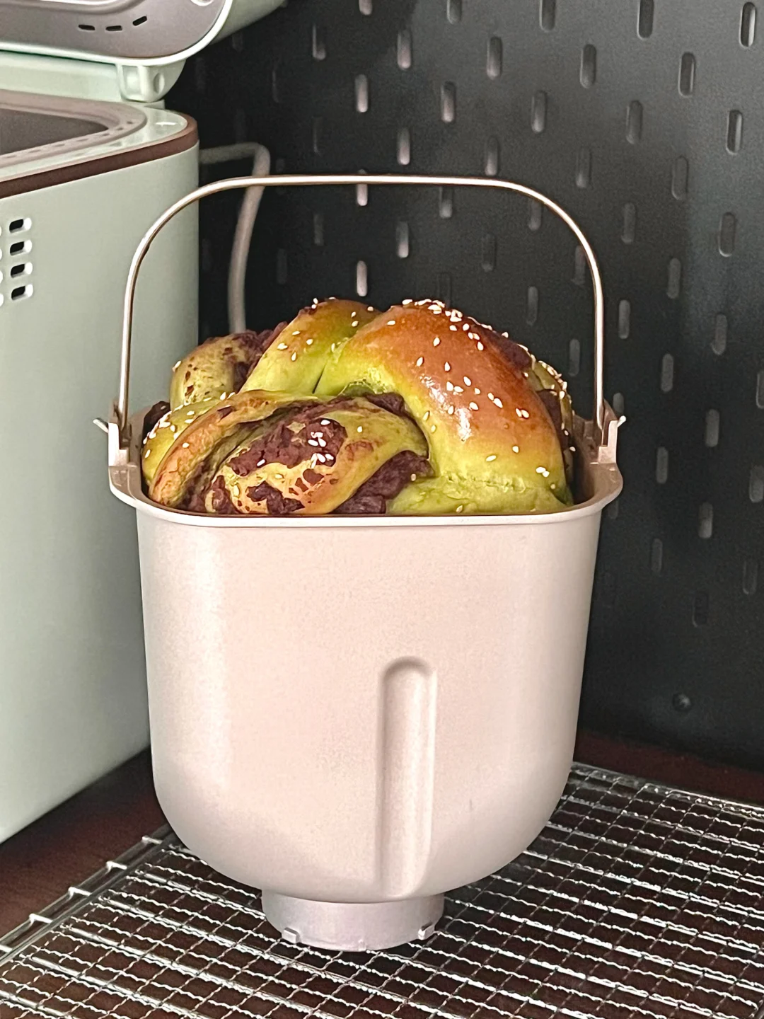 闪闪发光的抹茶红豆🫘沙吐司🍞