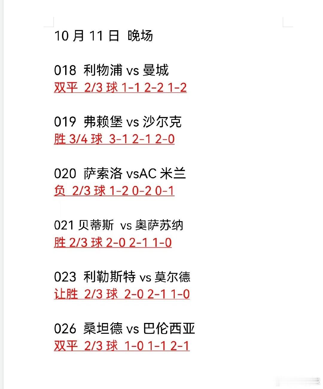 10月11号晚场 
早场方向大满贯[舔屏] 晚场继续保持
压力就是动力，面对困难就退缩，永远也成为不了真正的强者[互粉]
#足球赛事分析##足球赛事##足球预测##体育vplus开课了##五大联赛##足球扫盘推荐##vplus足球狂欢季##西甲##挪超# ​