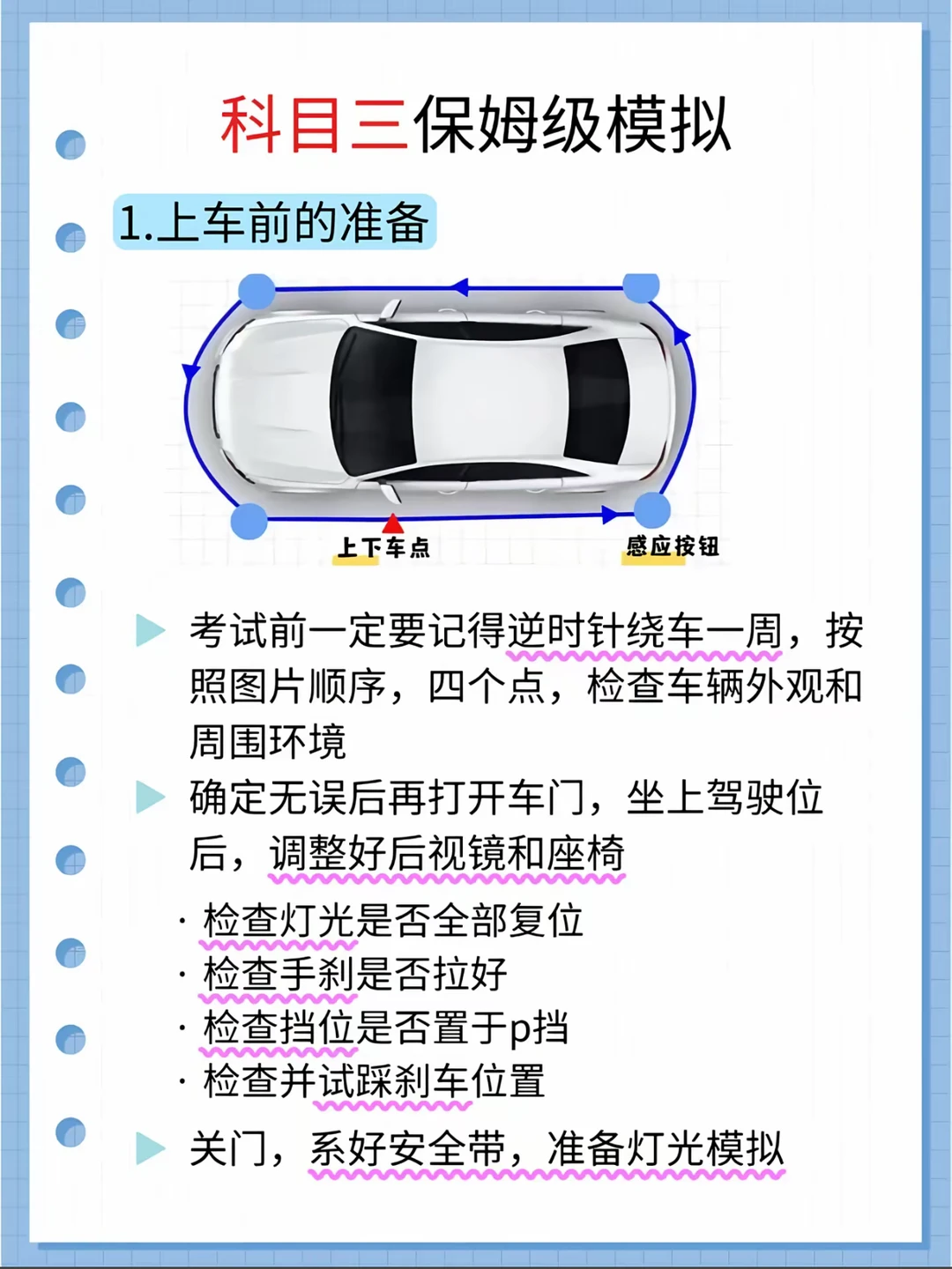 科目三保姆级模拟 1.上车前的准备