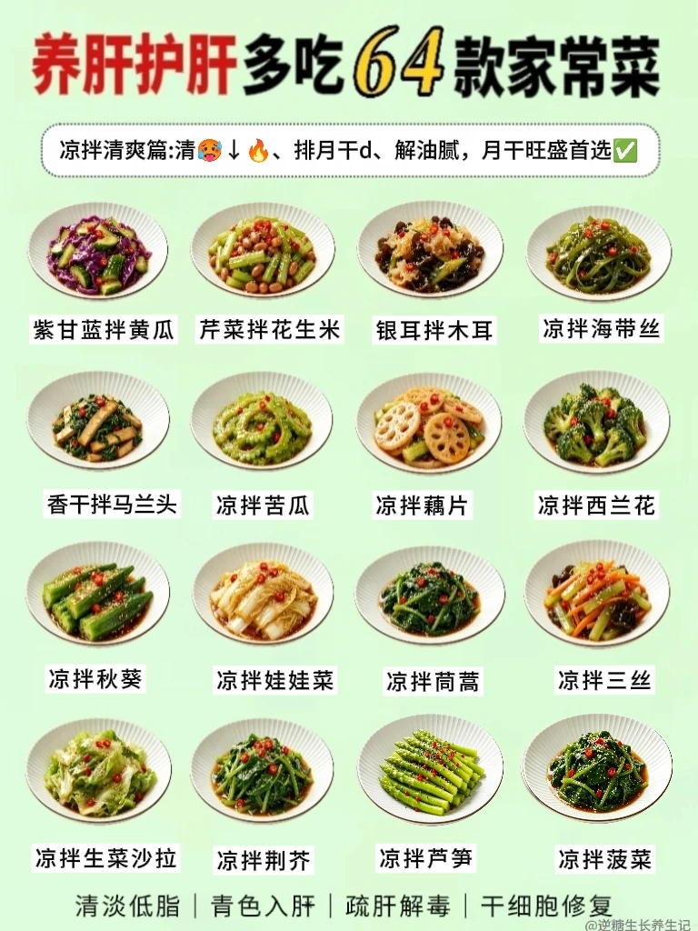 肝净人清爽🔥64款养肝护肝家常菜 ，速存