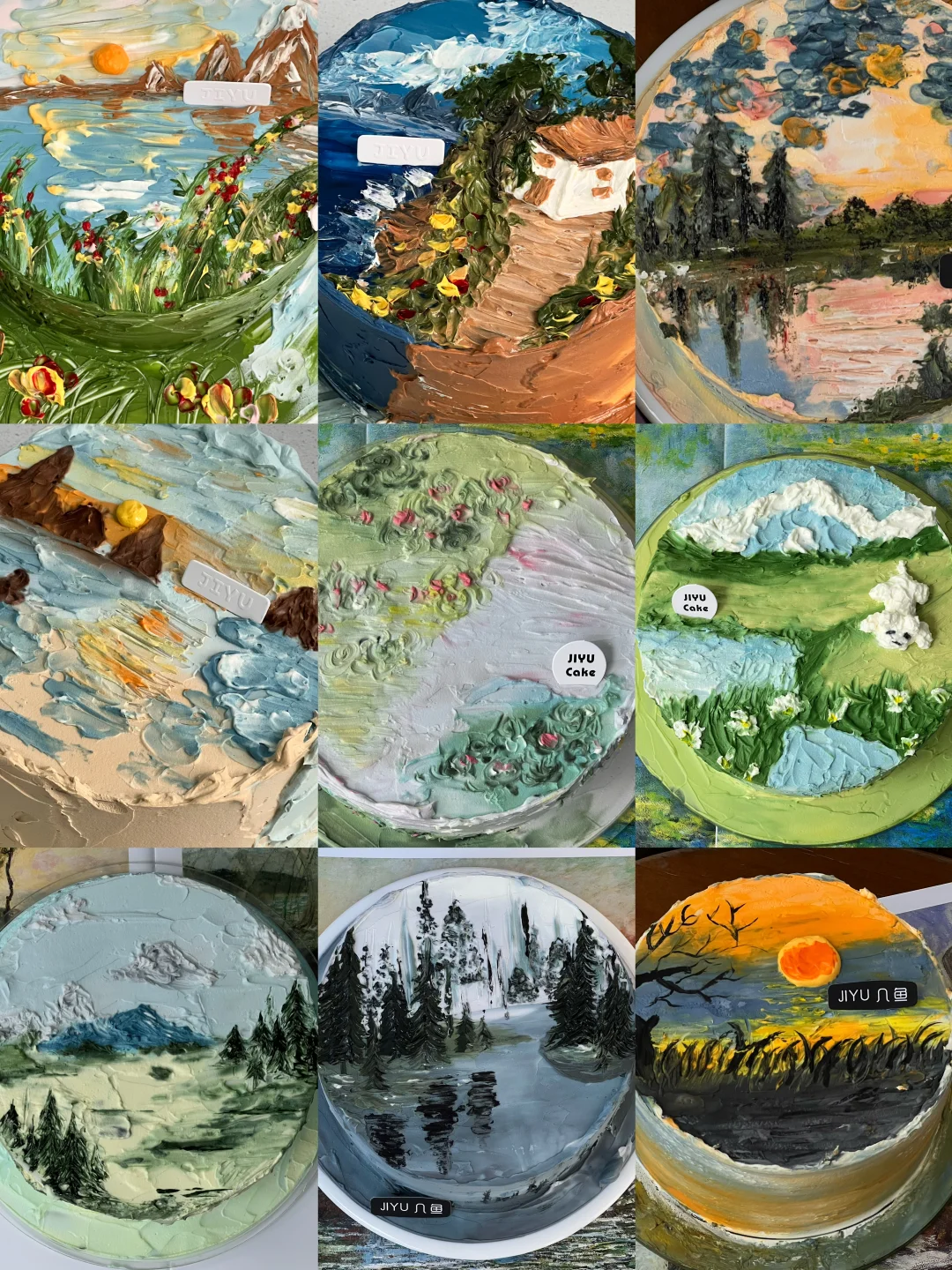 油画风蛋糕｜奶油像是流动的颜料🎨