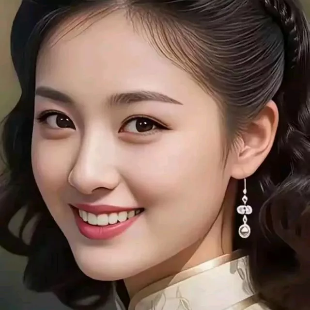 温婉优雅的汉服少女，微笑如花绽放。