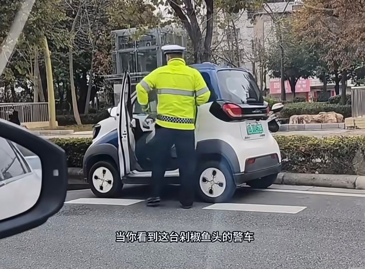 [笑cry]柳州这个城市真的好爱剁椒鱼头，竟然连警车都有，名字还叫螺Sir哈哈哈哈哈。 ​