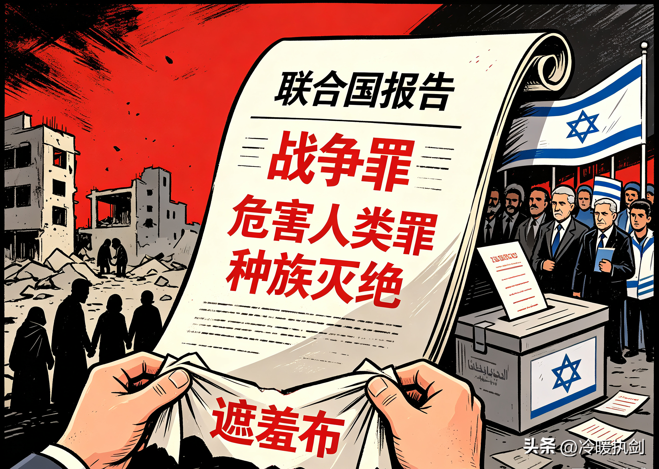 联合国一纸报告，撕下以色列最后的遮羞布
10月26日，联合国巴勒斯坦被占领土问题独立国际调查委员会发布最新报告，认定以色列在巴勒斯坦被占领土犯下战争罪和危害人类罪，加沙停火后仍持续实施种族灭绝行为，报告发布次日就是以色列议会选举，本就选情胶着的内塔尼亚胡面临额外重大冲击。
联合国这份重磅报告，不是一