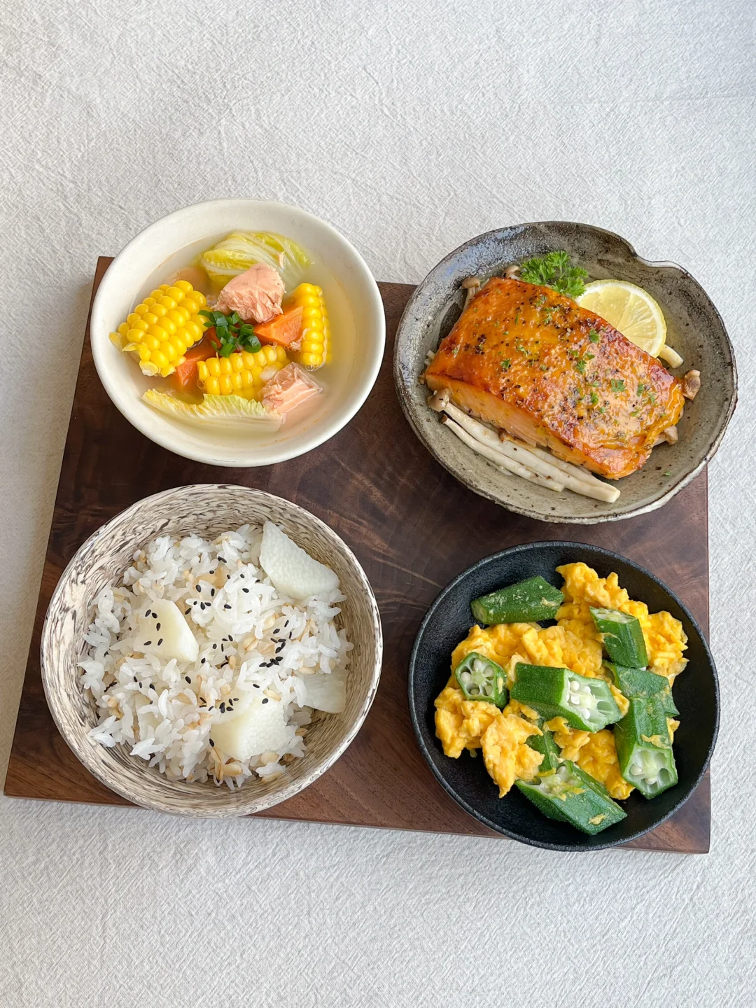 健康饮食｜今天的黄芥末烤三文鱼太香啦