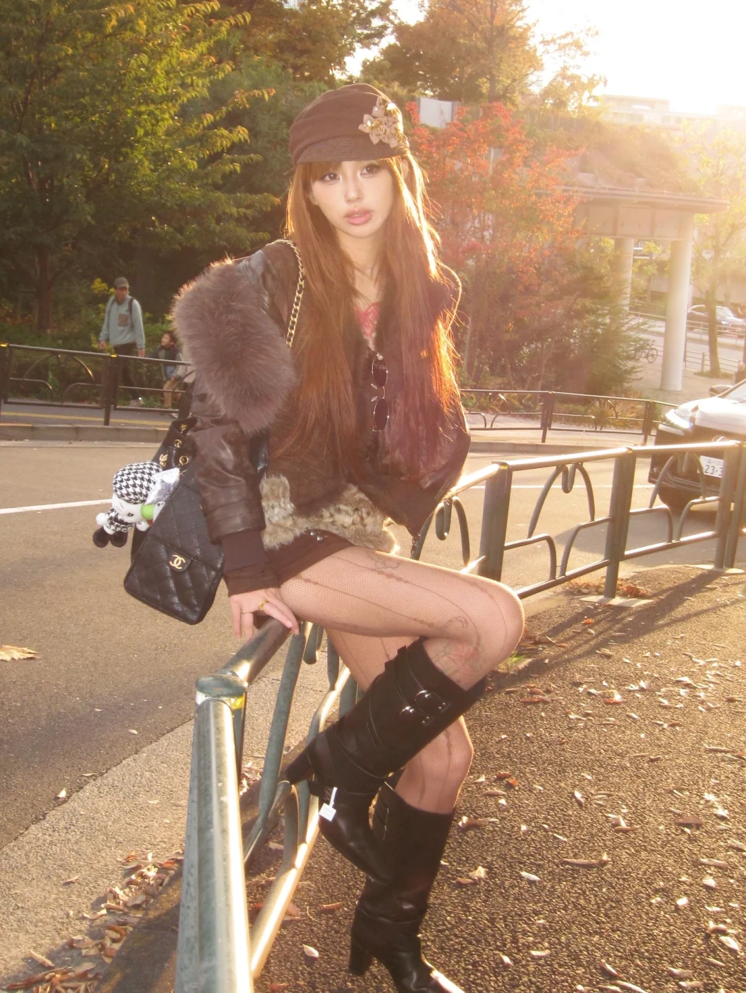 明治神宫外苑看人挤人银杏叶