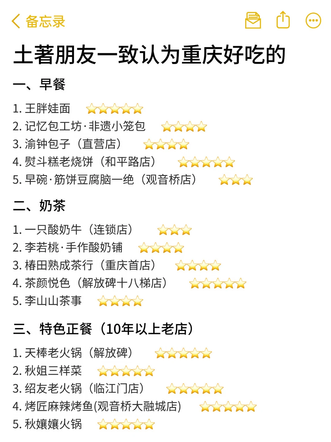 和朋友一致认为重庆好吃的！！(已分类版)