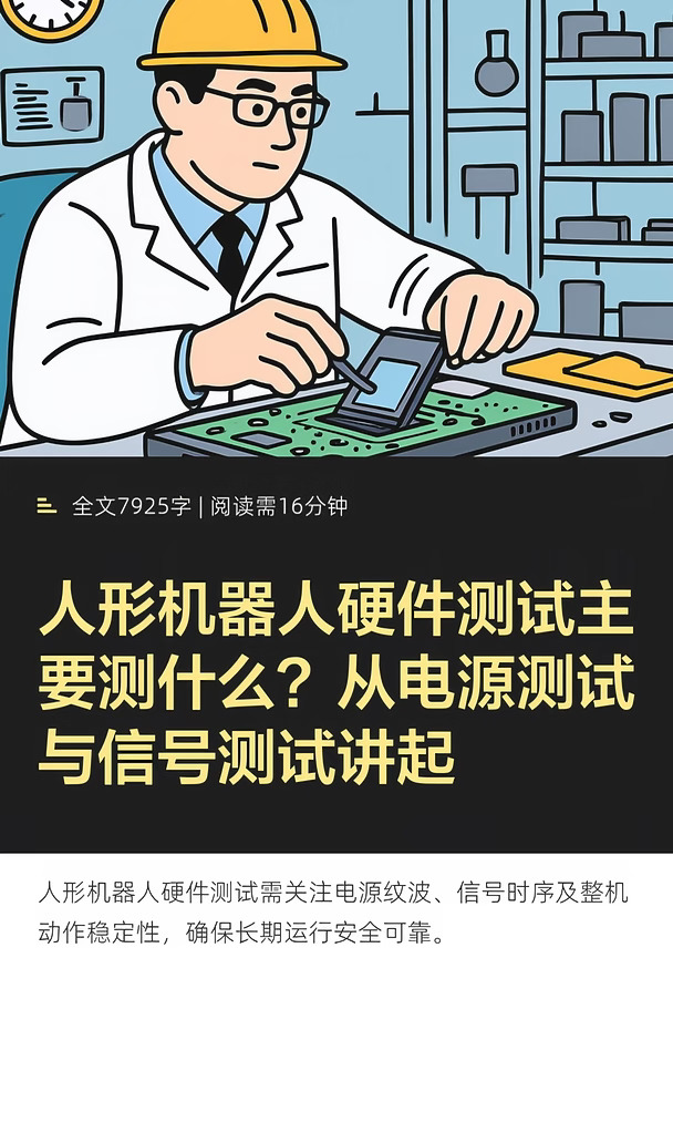 人形机器人硬件测试主要测什么？从电源测试