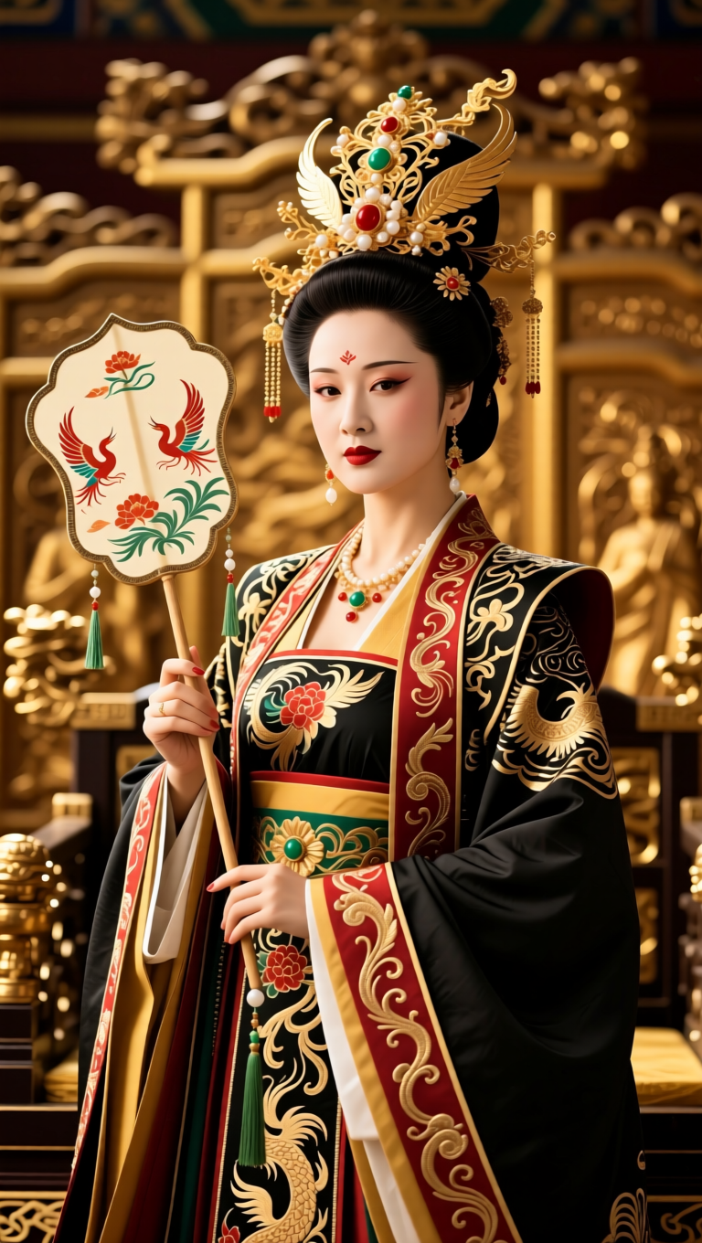 武则天（武曌）是中国历史上最具传奇色彩的女性统治者之一。她出身于唐代官宦家庭，早年入宫，起初只是后宫中的一名妃嫔。宫廷生活看似繁华，实则暗流涌动：恩宠更替、权力角逐、亲疏成败都决定着一个人的命运。武则天凭借过人的心机与敏锐的政治判断，逐渐在复杂局势中站稳脚跟。她善于揣摩人心，也懂得把握时机，在关键时