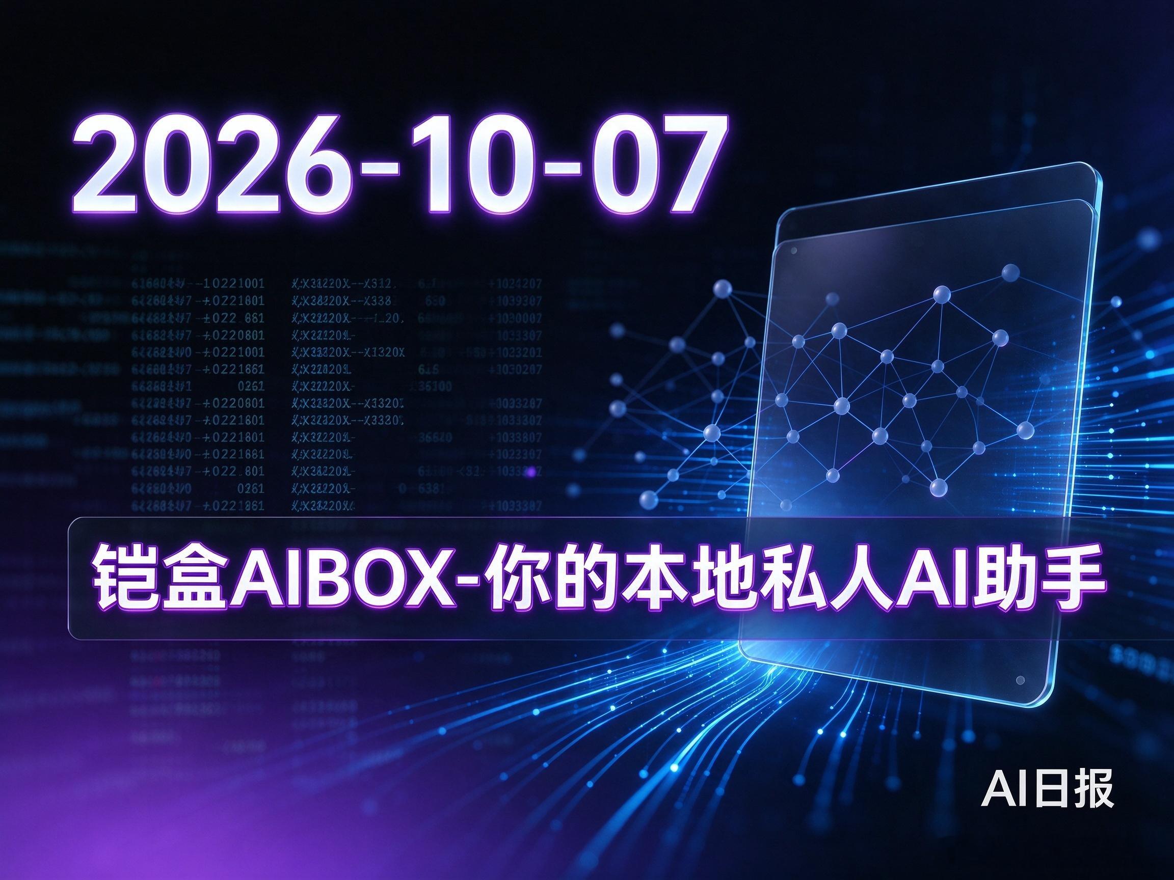 # AI 每日动态 | 2026-10-07
《铠盒AIBOX-你的本地私人AI助手》
AI 科技资讯
1. Stack Overflow 年度开发者调查显示，Claude Code 采用率首度反超 Copilot，成为第一编码工具；近半数开发者不信任 AI 输出，AI 开发进入高依赖、低信任阶段。
2. Meta 验证**双智能体协作**查错效率高于单一大模型，行业 ​