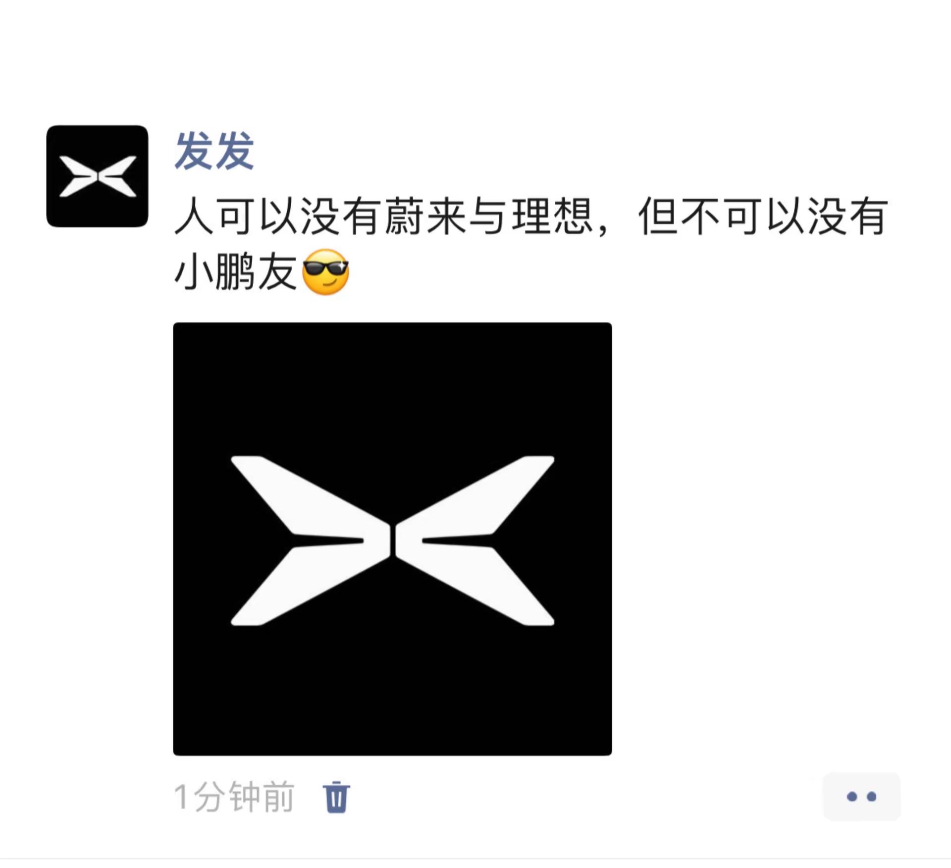 人可以没有蔚来与理想，但不能没有小鹏友😎