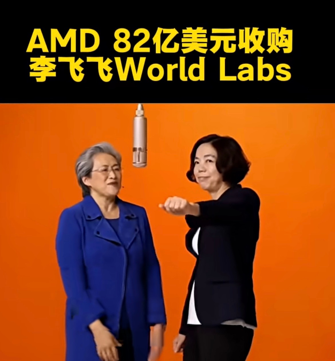 82亿美元，AMD收购李飞飞的World Labs，她出任执行副总裁兼首席科学家。

芯片公司开始主动拥抱世界模型：未来AI需要什么样的算力，可能要由模型来重新定义。AMD真正押注的，是AI从“理解语言”走向“理解世界”。#人工智能[超话]##AMD收购李飞飞初创公司# 

AMD（Advanced Micro Devices，超威半导体 ​