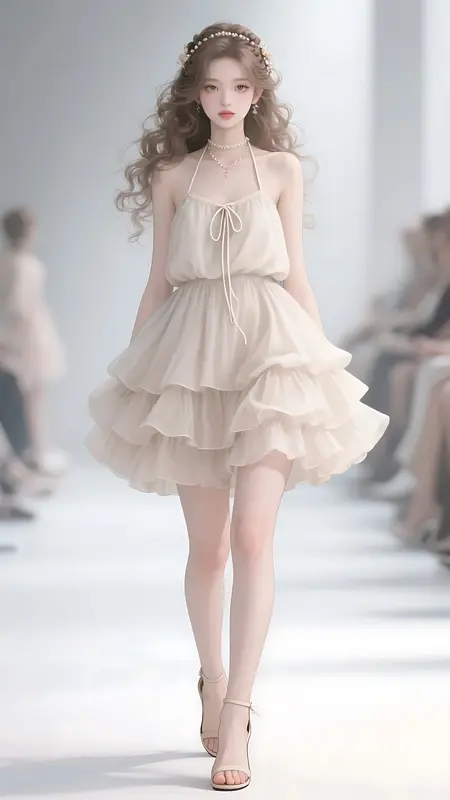 今晚美女性感时尚穿搭。一天三次时尚穿搭。