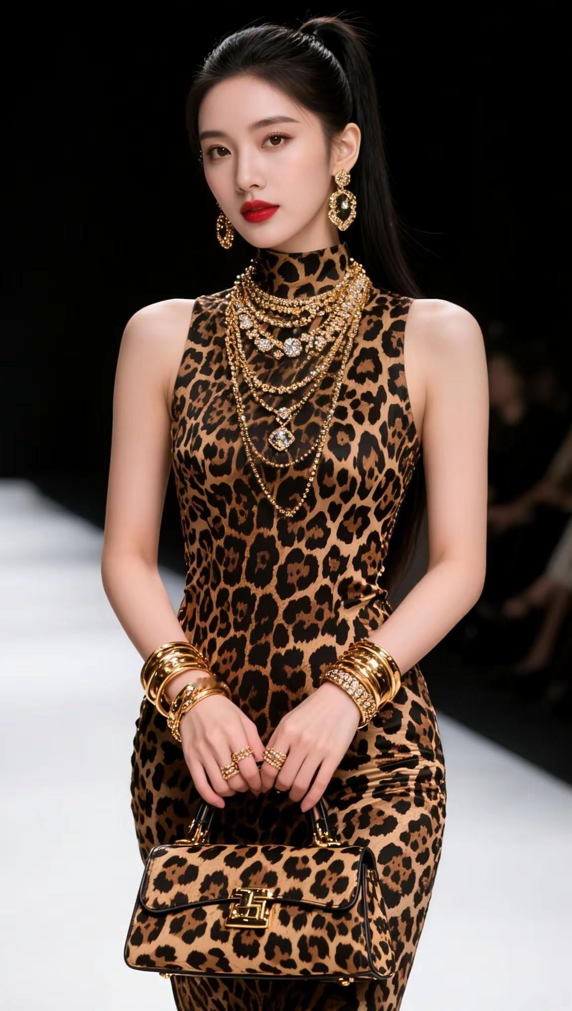 <p>豹纹时尚秀 美女 颜值 今日分享 <!--{img:0}--><...