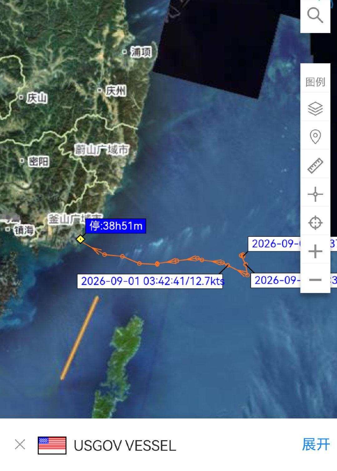 AIS信号显示，9月1号，此前曾在南海断电趴窝4天的美国海军本福德号驱逐舰(DDG-65)抵达韩国釜山。#热点观点##烽火问鼎计划# ​