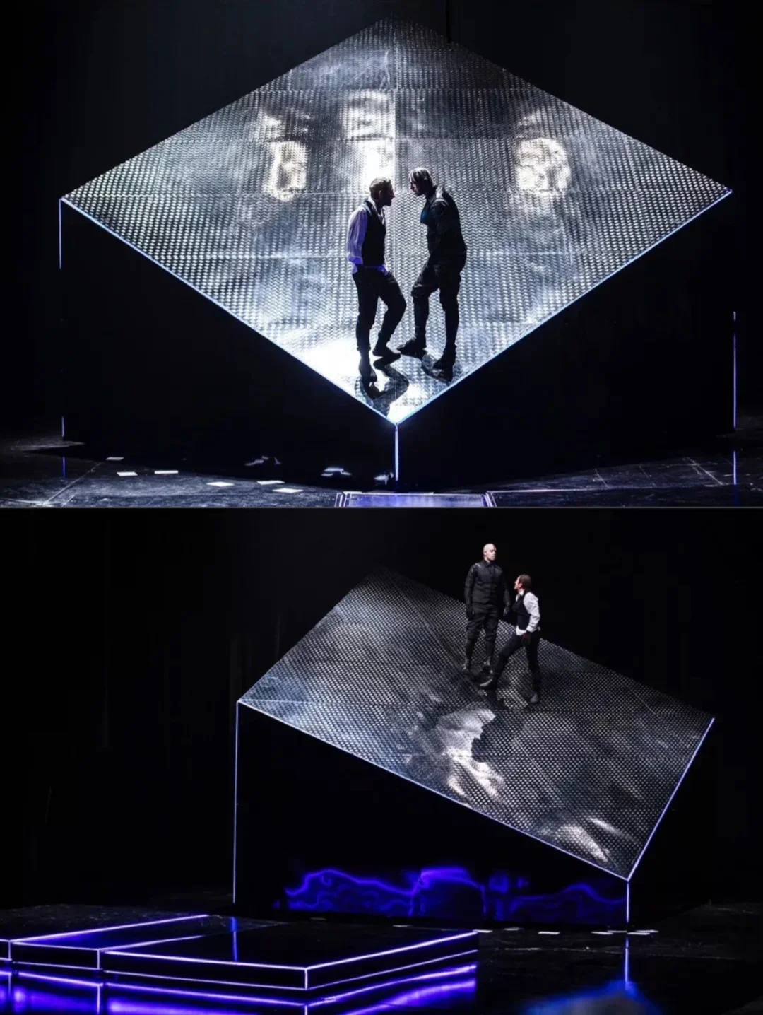 反光质感的斜坡舞台设计