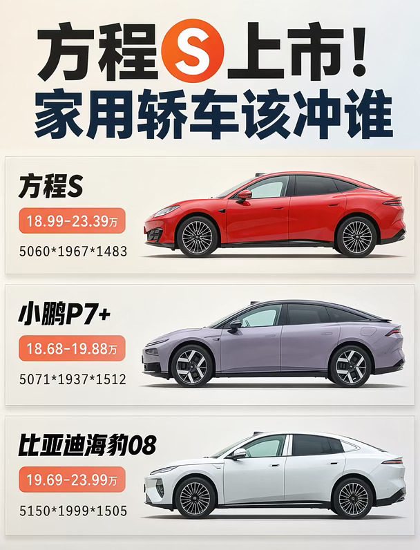 方程S上市！20万家用轿车到底冲谁？