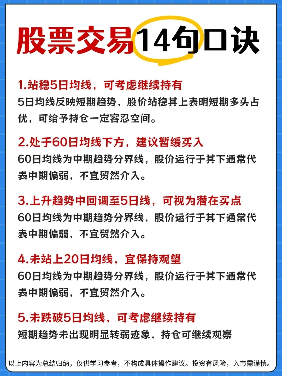 14句口诀，轻松读懂股票交易！
