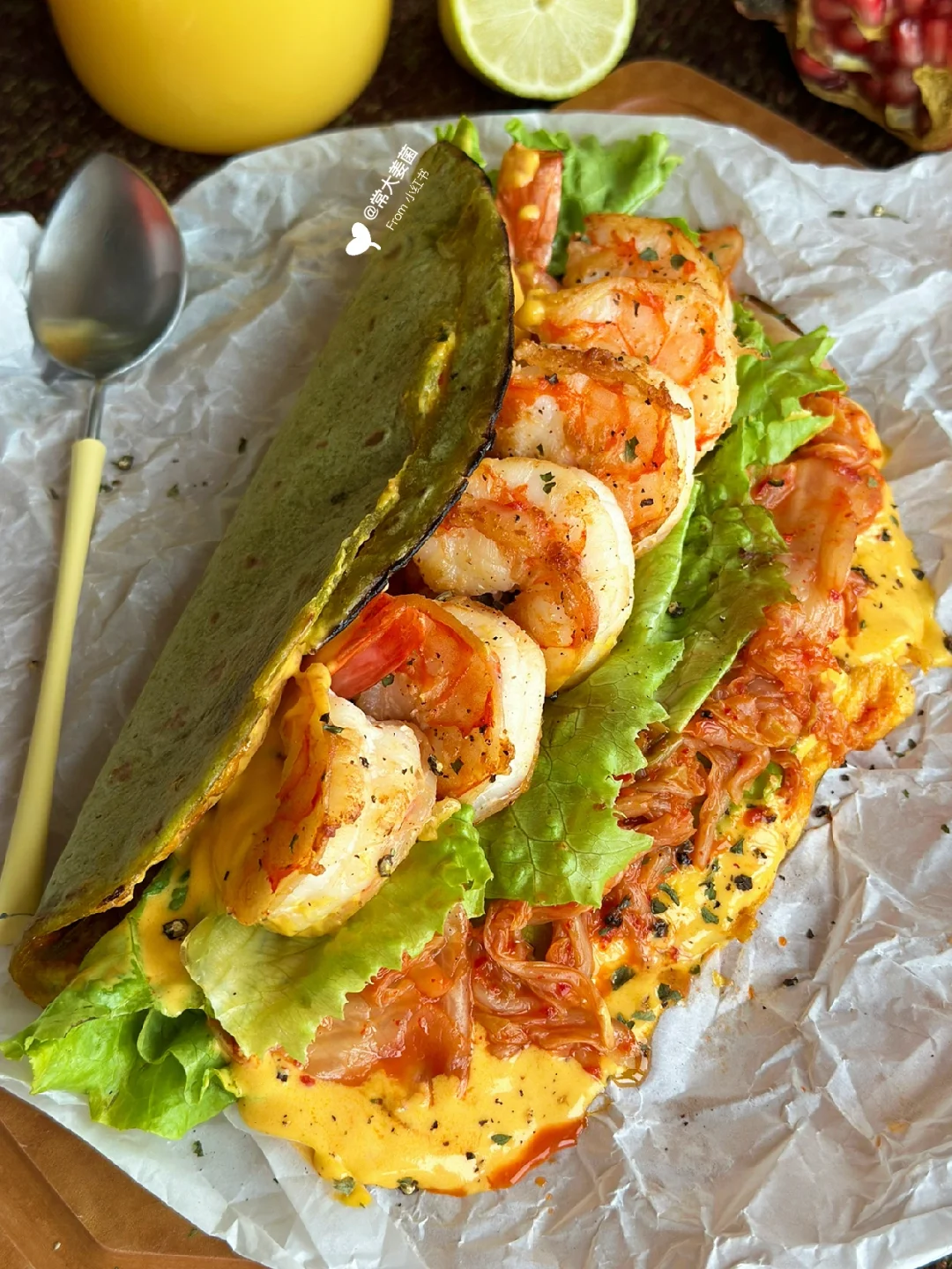 饼夹一切！🤤辣白菜奶酪鸡蛋馅🥬🍤🥚🧀