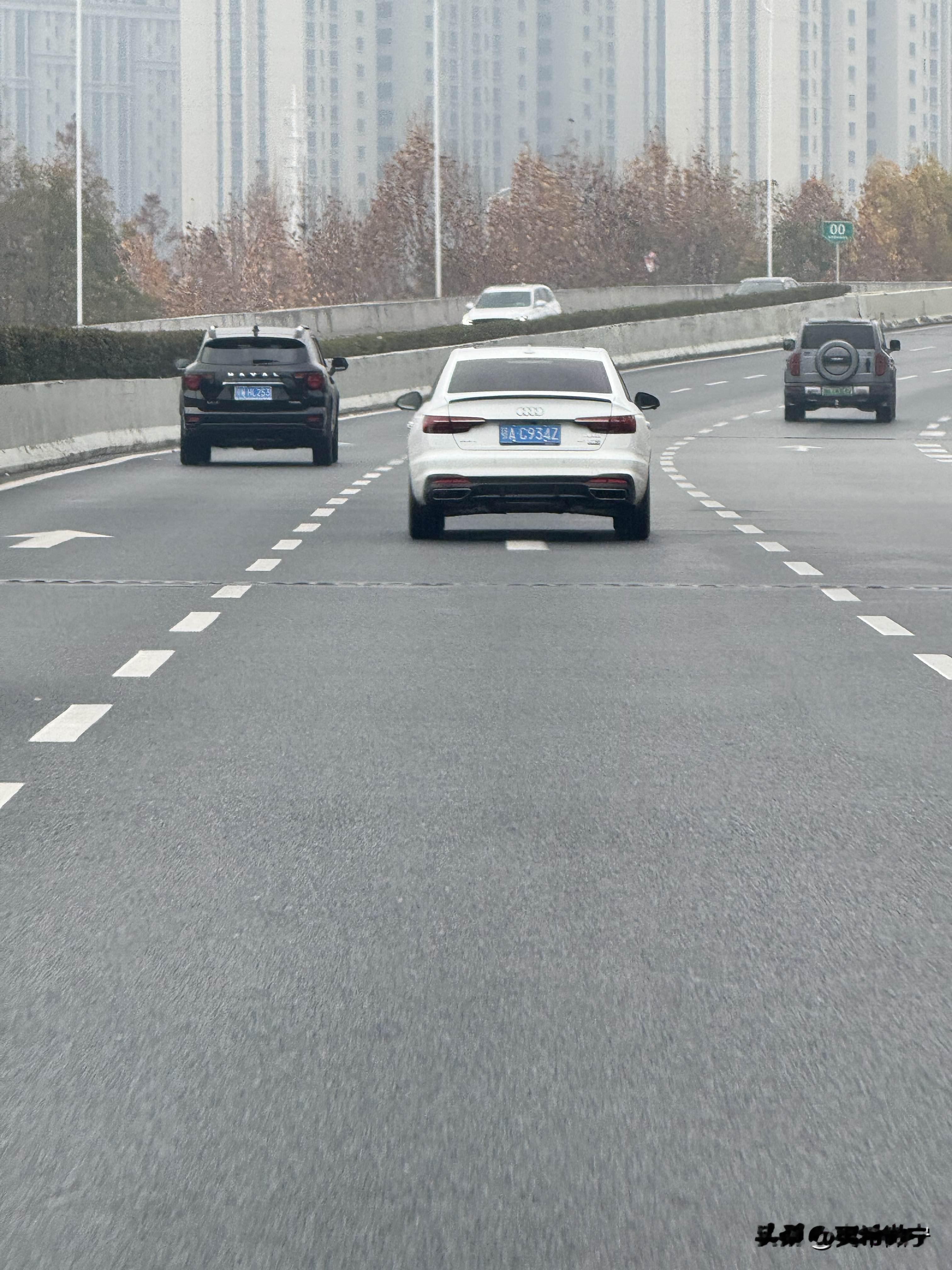 武汉天气阴沉，间有小雨。     早上开车前往郊区小院，发觉一辆白色奥...