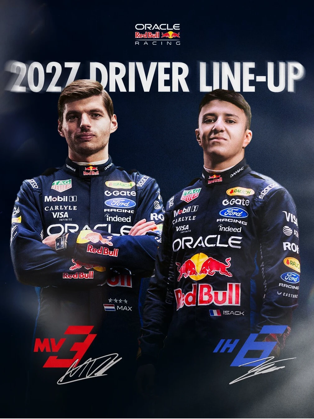 红牛车队敲定2027赛季车手阵容！