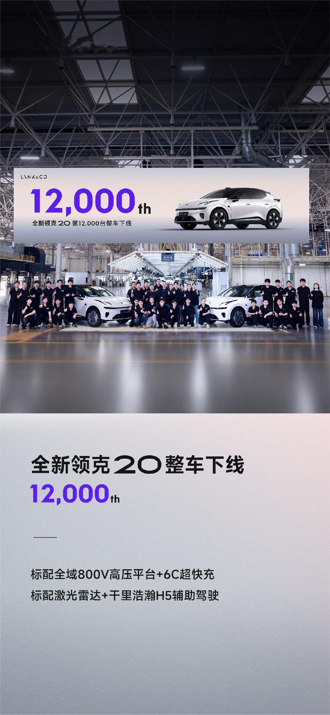 心动就位，驾趣启程
#全新领克20# 整车下线12,000台
全国热销，不负期待
#都市精领首选# ​