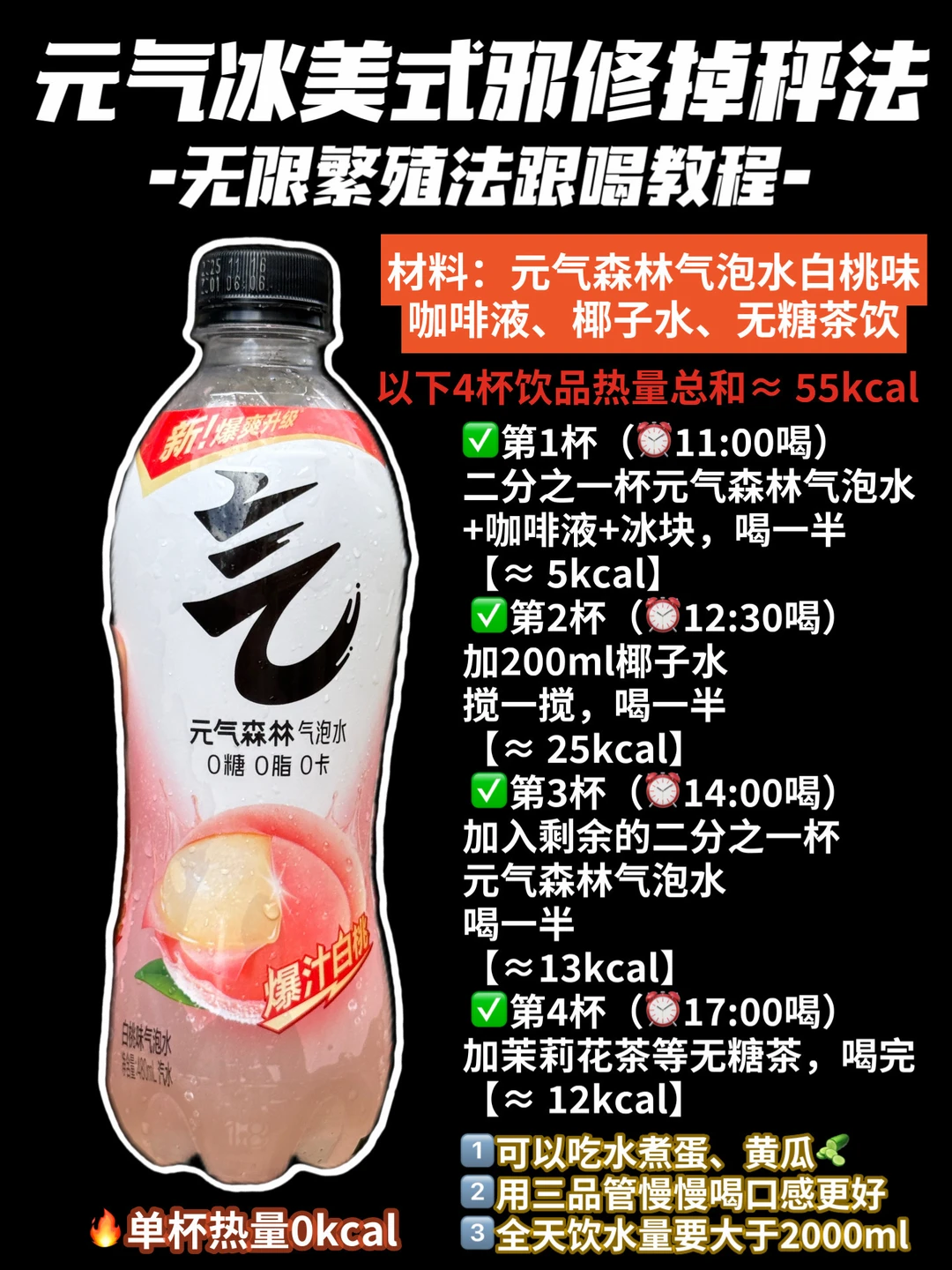 元气森林气泡冰美式无限繁殖法！！