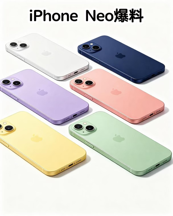 iPhone Neo来了｜5个配色 + 灵动岛，2027春见