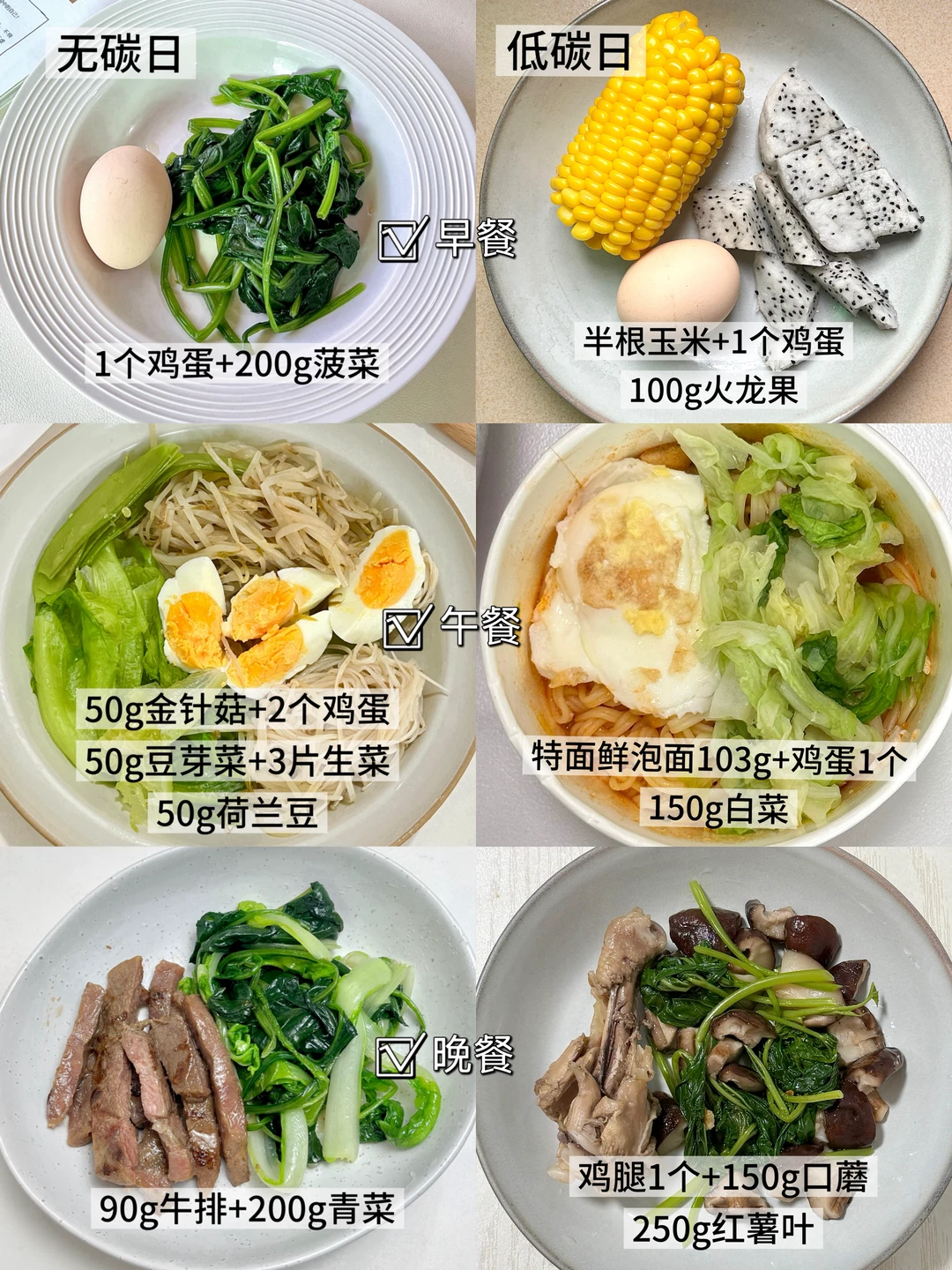 瘦了32斤‼️分享一周碳循环减脂餐食谱