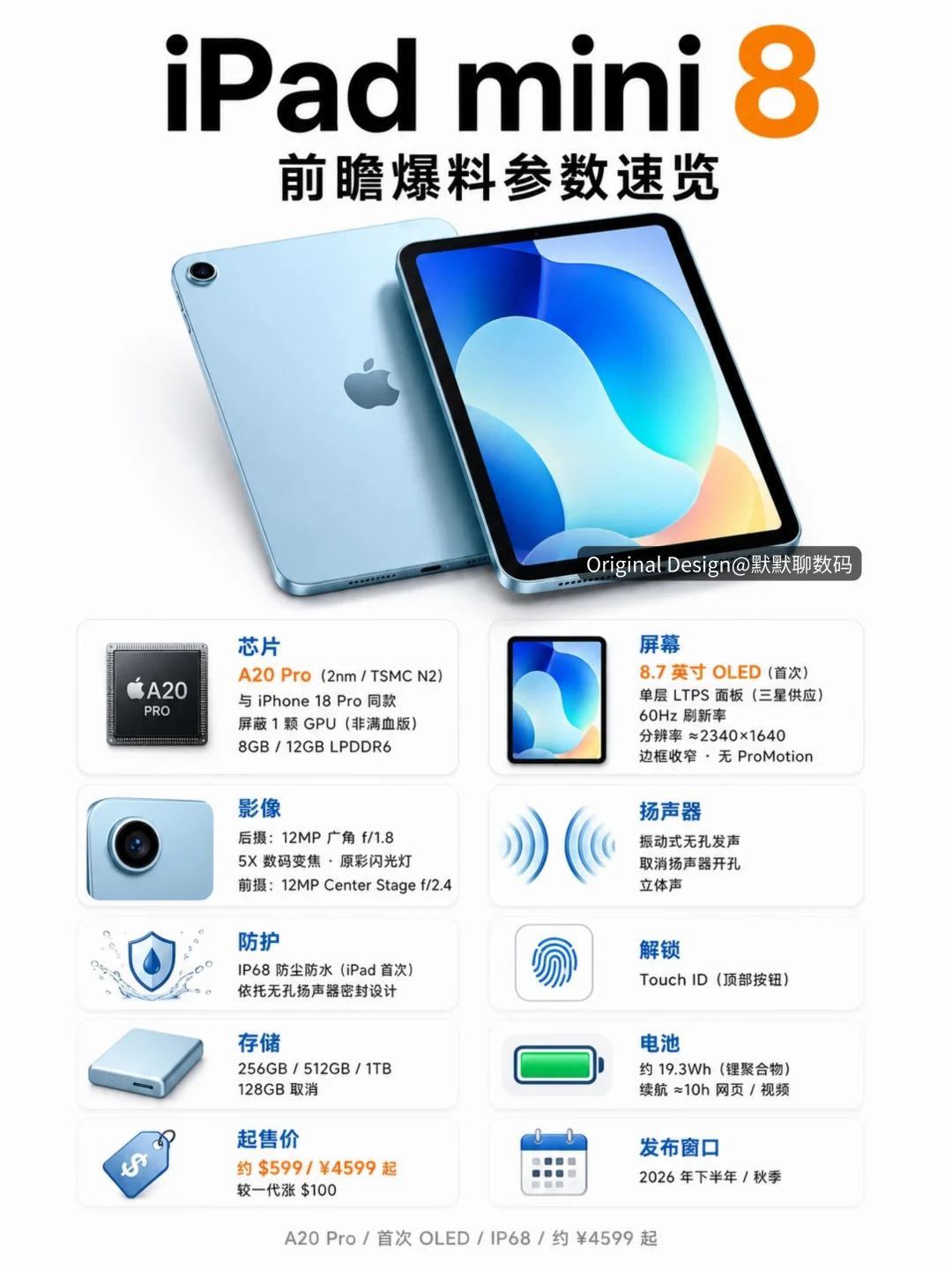 iPad mini 8爆料前瞻：LCD终于换OLED了