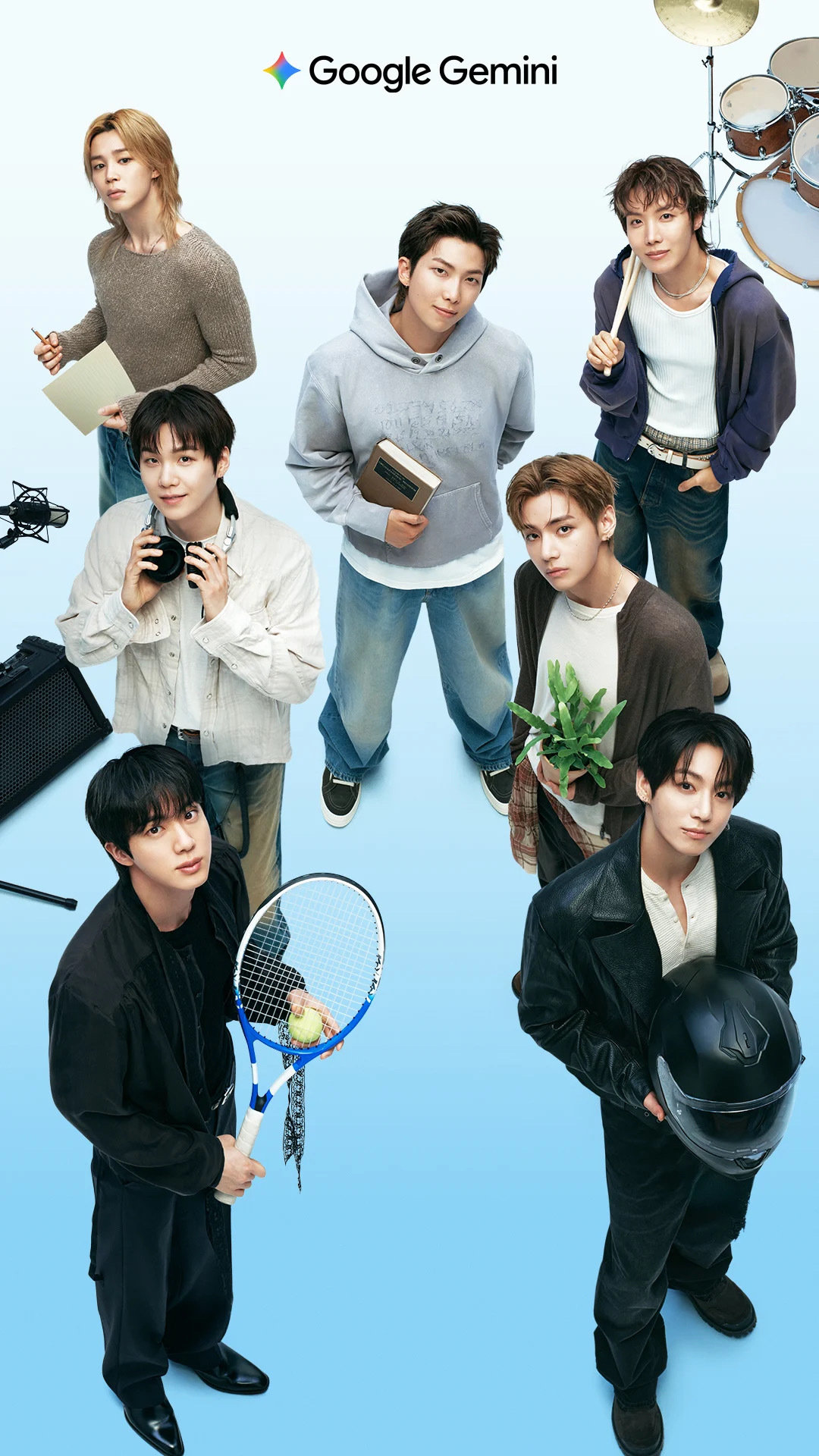 #遇见bts遇见更好的自己##防弹少年团[超话]#  【260822 小相机故事】googlegemini账号更新： 
New lockscreen alert! 📱save. set. stare... ​