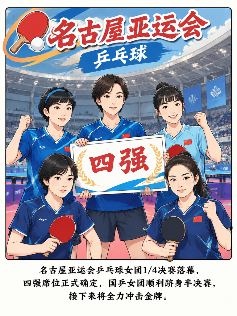 名古屋亚运乒乓女团半决赛，国乒碰的对手，是专给强队制造大麻烦的神秘朝鲜队！

刚拼下乌兹别克斯坦闯进四强，孙颖莎苦战四局才啃下首盘，王曼昱蒯曼干脆零封定盘但别以为这是稳赢的局！

朝鲜那套快准狠的近台打法，过往亚运会没少让国乒头疼，这次全员憋着拼，到底是国乒靠底蕴冲金，还是朝鲜再出黑马？