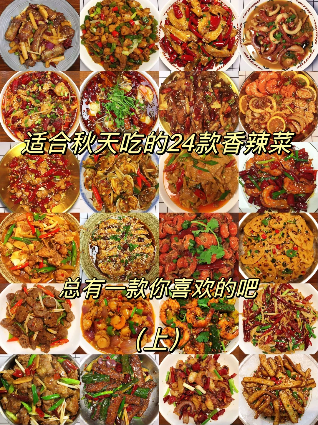 分享24款适合秋天吃的香辣菜合集！喜欢吃辣的朋友一定记得收藏，每一款都有详细的教