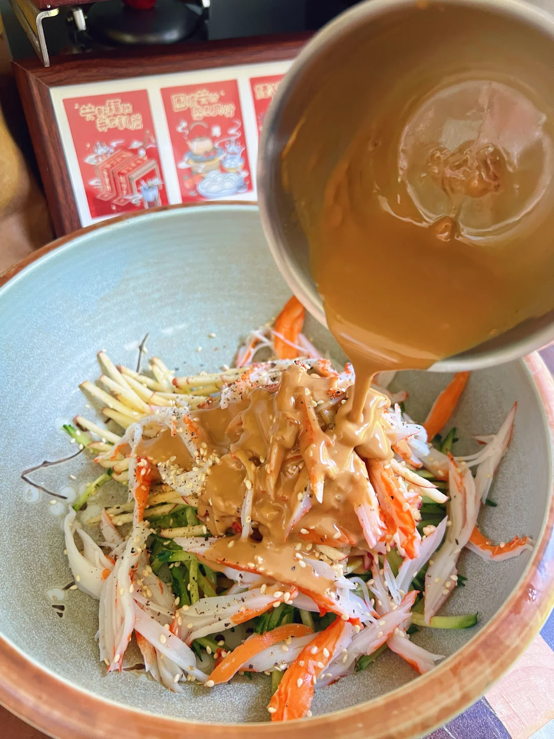 🥒🍎今日食黄瓜苹果蟹柳三明治