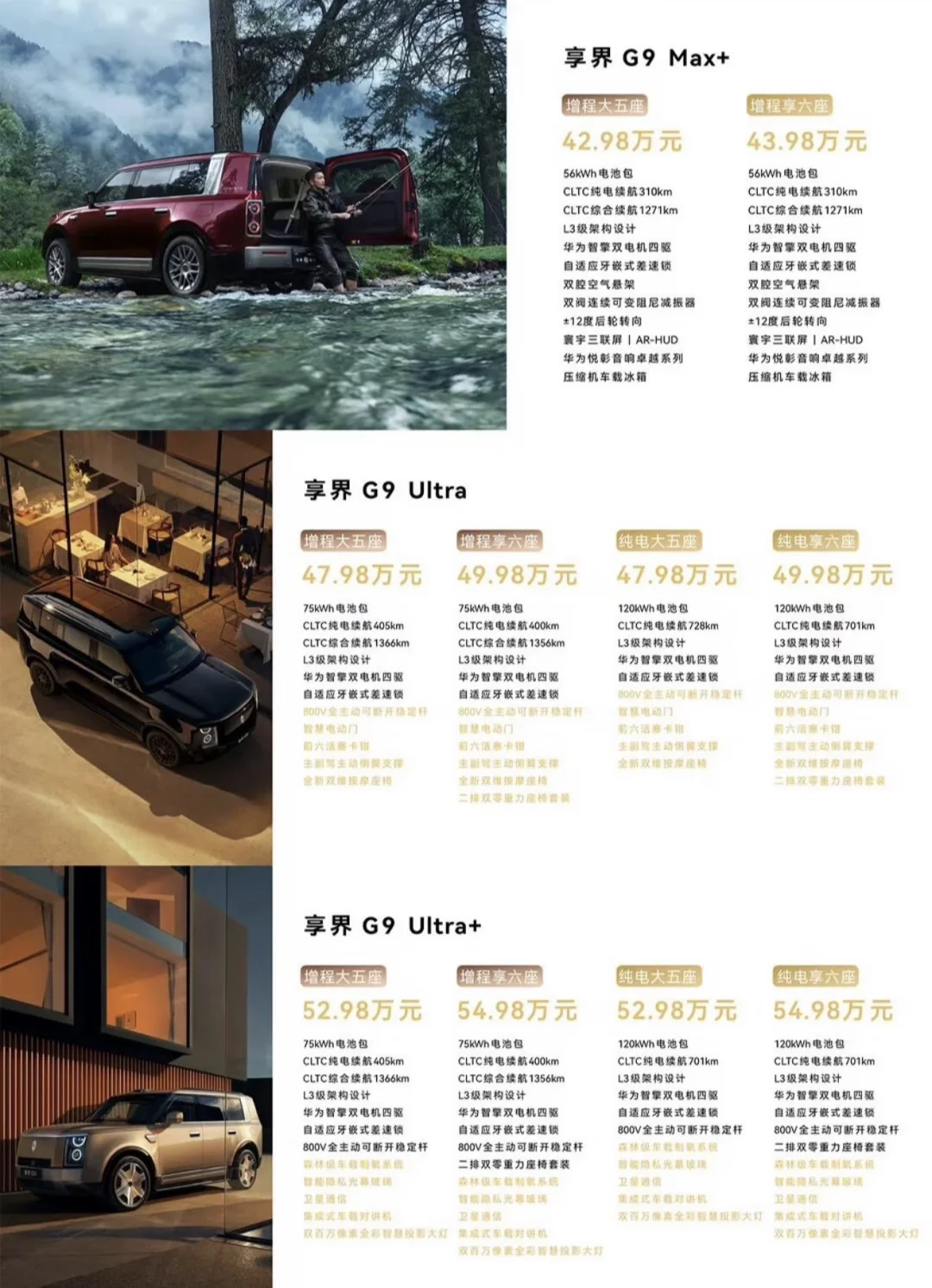 🔥42.98 万起！享界 G9 上市